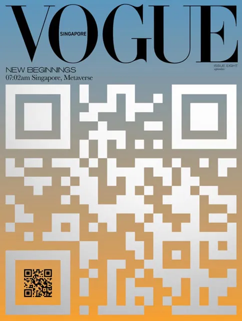 vogue singapore nft digital cover print qr code